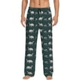 thumbnail image 2 of Goofa Turtle Chrysanthemum Printed Soft Pajama Pants for Men, Wide Leg Comfy Casual Lounge Yoga Pants-Small, 2 of 9