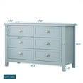 thumbnail image 7 of Drawer Dresser Cabinet, Modern Wooden Chest of Drawers, Bar Cabinet Storge Cabinet Lockers with Retro Shell-Shaped Handle for Living Room, Bedroom, Entryway and Closet, Blue-Gray, 7 of 7