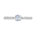 thumbnail image 3 of 1/4 Carat Prong Set Diamond Engagement Ring Band in 14K White Gold (Ring Size 6.5), 3 of 5