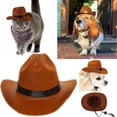 thumbnail image 4 of Funny for Puppy Kitten Party Supplies Pet Accessories Dogs Cat Caps Dog Costume Top Hat Pet Cowboy Hat Headwear BLACK, 4 of 8