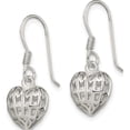 thumbnail image 2 of Sterling Silver Heart Dangle Earrings (25.8 X 10.3) Made In Thailand qe14585, 2 of 5