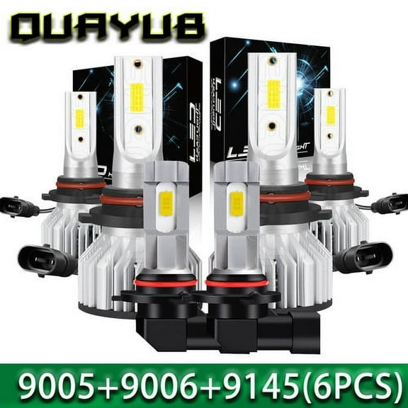 Para For Acura MDX 2001 2002 2003 Combo LED faro   luces antiniebla 6x