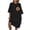 Black, variant on IROINNID Summer Dresses for Women , Plus Size Summer T-shirt Dresses for Women with Short Sleeve and Round Neck Printed Casual Outfits Dress