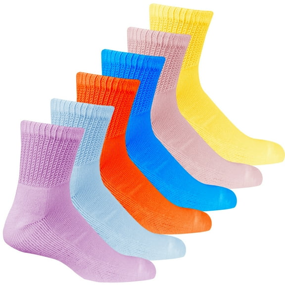 TZ Promise Lot 6 Pairs Women's Circulatory Diabetic Non-Binding Cotton Crew Ankle/Quarter Socks Size 9-11