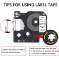 thumbnail image 4 of JJEAN-5-Pack Replacement for Dymo D1 Label Tape 1/2 inch Black on White 45013 S0720530 Compatible with Dymo LabelManager PnP 160 210D 260P 280 360D 420P 450D Label Maker, 12mmx7m, 23Ft, 4 of 4