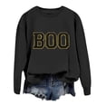 thumbnail image 4 of Women's Crewneck Sweatshirts Long Sleeve Boo Letter Printed Halloween Tops Gothic Fall Pullover Clothes 2025, 4 of 4