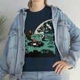 thumbnail image 3 of Astronaut Fishing on The Moon Outer Space. T-Shirt, 3 of 4