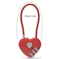 thumbnail image 6 of YIEMEEN Heart Shaped Padlock 3 Digit Password Lock Luggage Password Padlock Double Mood Love Lock Travel Valentine's Day Gift, 6 of 17