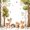 Brown Green Orange, variant on Castle Fairy Girls Paint Textured Giraffe Bed Sheets 4-Piece,Daisy Floral Sky Full Size Sheets,Brown Yellow Blue,1 Fitted Sheet, 1 Flat Sheet and 2 Pillowcases