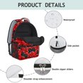 thumbnail image 4 of Game Controller Red Pattern Backpack for School, Cute School Bag with Adjustable Shoulder Straps and Padded Back, 15.3"x11"x6.7", 4 of 5