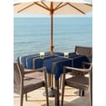 thumbnail image 4 of Square Outdoor Tablecloth with Umbrella Hole Luxury Navy Blue Outside Table Cloth Waterproof Patio Table Cover Golden Contemporary Abstract Zipper Tablecloths for Picnic Party Camping 60x60 Inch, 4 of 8