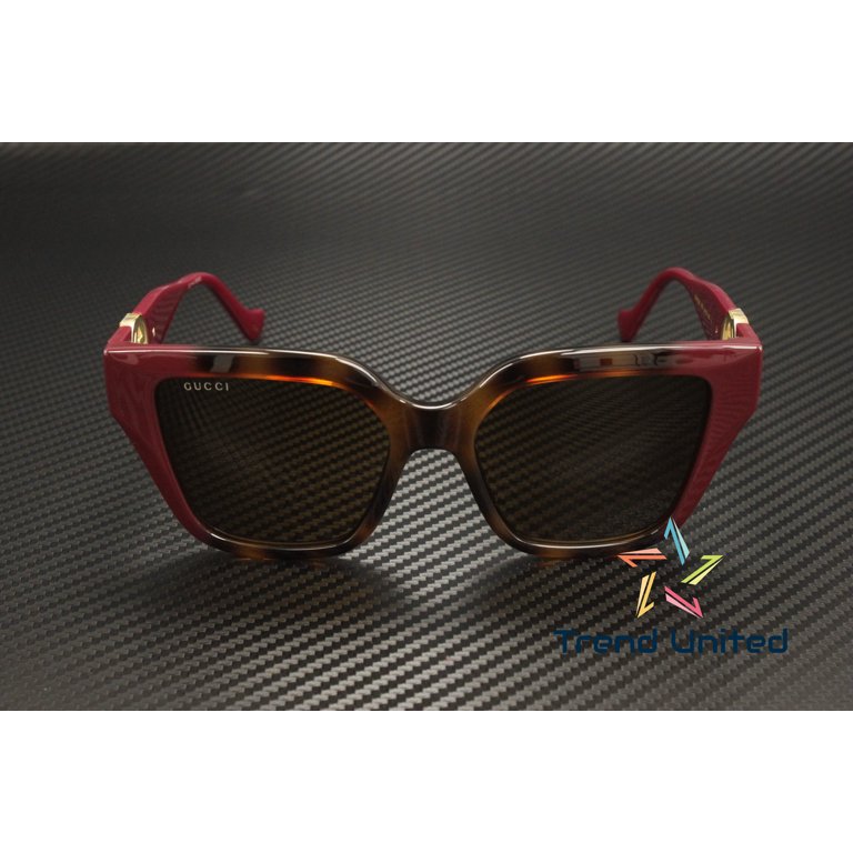 GUCCI GG1023S 009 Rectangular Havana Burgundy Brown 54 mm  display picture 1