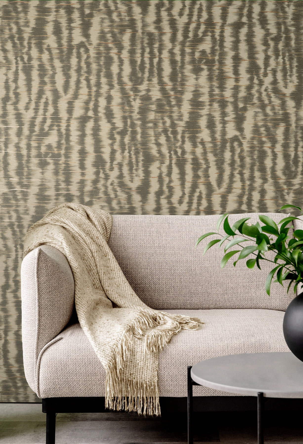 Fine Decor Hartmann Brown Stripe Texture Wallpaper