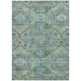 thumbnail image 3 of HomeRoots 626170 3 x 5 ft. Green & Pale Aqua Moroccan Washable Traditional Indoor & Outdoor Rectangle Area Rug, 3 of 9