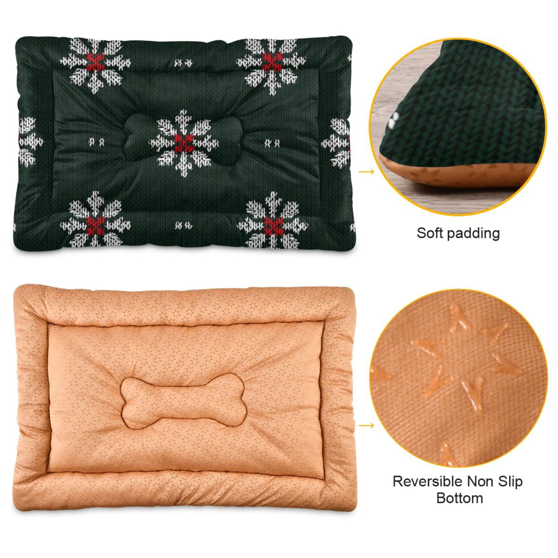 Cozy Mat Pet Bed Indoor Outdoor Warm Soft For Cat Dog Puppy(S/M) Knitted Texture Pattern