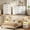 5PCS-Beige2, variant on 5-Piece Wood Bedroom Set, Queen Bed Frame, 2 Nightstands & 2 Dressers, Complete Master Bedroom Furniture