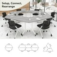 thumbnail image 4 of Synergy 72-inch Trapezoid Modular Conference Table in Gray - Engineered Wood, 4 of 8