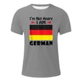 thumbnail image 3 of T-Shirt Homme Imprimé Lettre Allemande Confortable Été Décontracté avec Tissu Extensible pour Intérieur Extérieur, 3 of 6