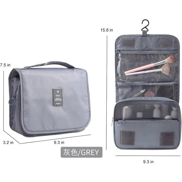 Weavehouse Neceser de Viaje con Gancho, Neceser Colgante para Mujer, Neceser de Viaje para Maquillaje, Organizador Pequeño de Neceser de Viaje