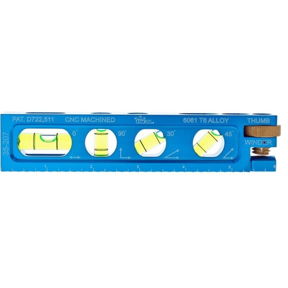 Ideal Industries 5/8 Inch Hole Diameter Aluminum 4 Vial Electrician Level With Jaw
