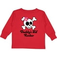 thumbnail image 3 of Inktastic Daddy's Little Rocker Skull Girls Long Sleeve Toddler T-Shirt, 3 of 5