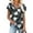 05#Black, variant on Babysbule Womens Summer Tunics Tops Short Sleeve Casual Floral Print T-Shirts V Neck Loose Comfy Tee Fashion Cute Blouse