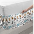 thumbnail image 2 of Animal Art Bed Skirt, Scandinavian Style Depiction of Smiling Wild Animal Faces Art Print, Elastic Bedskirt Dust Ruffle Wrap Around for Bedding Decor, 4 Sizes, White and Multicolor, by Ambesonne, 2 of 2