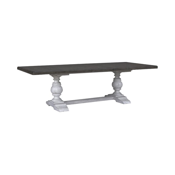 Liberty Furniture Industies, INC River Place Trestle Table Set in Pine Solids & Veneers