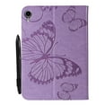 thumbnail image 2 of Dteck Smart Case for iPad mini (A17 Pro) 8.3 inch 2024 / iPad mini 6th Gen,Magnetic Butterly Pattern PU Leather Card Holder Wallet Kickstand Hybrid Protective Cover for iPad mini 6/mini 7,Purple, 2 of 6
