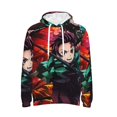 thumbnail image 2 of Demon Slayer Trendy Cartoon Men'S Fleece Hooded Hoodie, hoodies for women men with pockets,Fall Fashion 2025 Pullover Sweaters Winter Clothes, 2 of 9