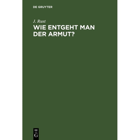 Wie entgeht man der Armut?, (Hardcover)