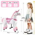 thumbnail image 3 of DEYGIA Ride on Unicorn Toys, Mechanical Cycle Walking Action Plush Animal, Max Load 165 lbs, 3 of 8