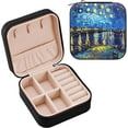 thumbnail image 7 of GZHJMY Van Gogh's Starry Sky Leather Jewelry Box,Portable Mini Jewelry Case Traveling Jewelry Organizer for Rings Necklaces Bracelets Earrings, 7 of 7