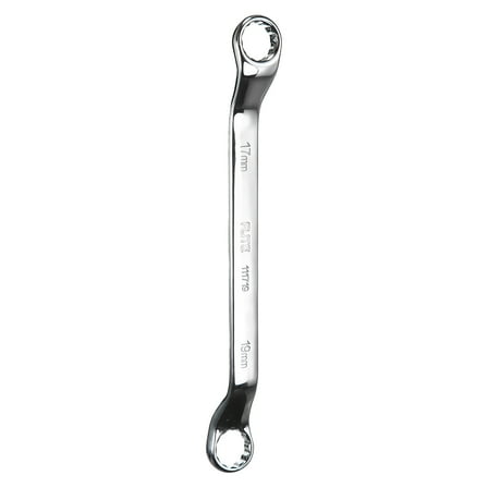Uxcell 45 Degree Offset Box End Wrench 17mm x 19mm Metric 12 Point CR-V Steel Industrial Double Box Wrench