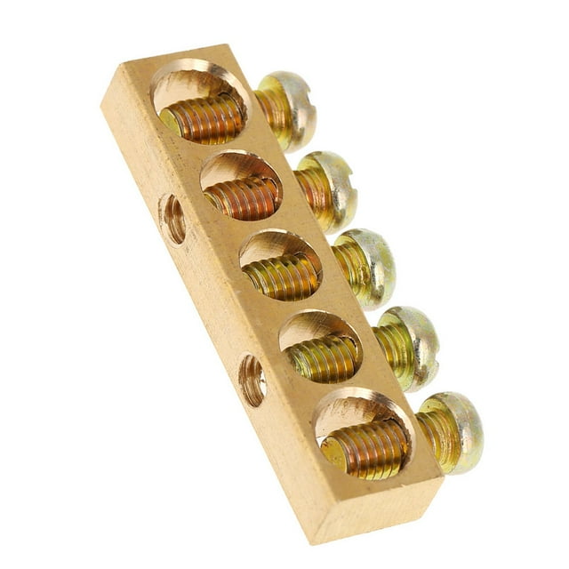 Barre de Mise à la Terre, 10 Pcs Barre de Distribution Électrique Neutre à 5 Trous Barre de Borne Réponse Rapide