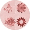 thumbnail image 1 of Ahgly Company Indoor Round Patterned Light Rose Pink Area Rugs, 4' Round, 1 of 6