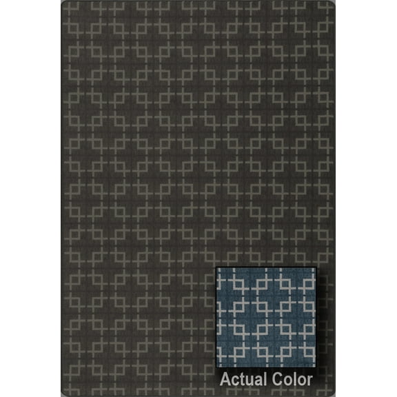 Milliken Imagine Area Rug URBANDALE Urbandale Ink Blocks Interlocking 7' 8" x 10' 9" Rectangle