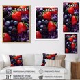 thumbnail image 4 of Designart "Berrilicious Geometry In Vibrant Violet" Fruits Wall Decor, 4 of 7