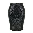 thumbnail image 4 of Ediodpoh Sparkly Skirt for Women Solid Color Sequins Fashion High Waist Casual Half Body Skirt for Daily Wear Skirts for Women Black XXL, 4 of 7