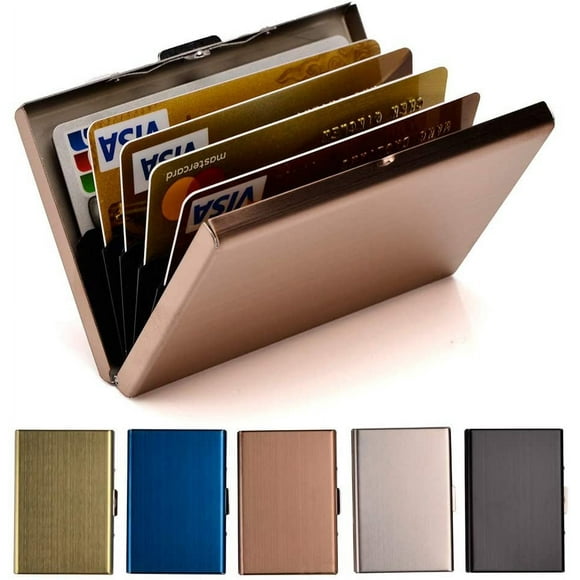 Credit Card Protector, Blocking Aluminum Wallets for Women & Men Business Card Holders for ID Credit Cards Waterproof Aluminium RFID Blocking Business ID Credit Card Holder