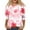White, variant on Iaqnaocc Valentines Shirts for Women 3/4 Sleeve Plus Size Funny Love Heart Print Tunic Tops Fashion Fall Spring Crew Neck Graphic Tee White 2XL