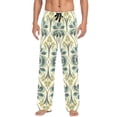 thumbnail image 7 of FORMRS Mens Pajama Pants with Pockets Sleepwear Lounge Bottoms Sizes S-2XL, Beige Floral Pattern, 7 of 7