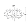 thumbnail image 4 of DecMode Glamorous and Elegant Metal Abstract Mirror Wall Decor with Polished Black Iron Finish, 44"H x 28"L, 4 of 16
