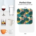 thumbnail image 6 of Lsque Hawaiian Style Pattern 4" Drink Coasters Set of 4, PVC Leather Absorbent Coasters, Table Coaster Set Decorative Coffee Cup Coasters Housewarming Gift -Square, 6 of 6