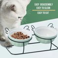 thumbnail image 3 of Cuencos elevados para gatos, platos de alimentación de cerámica, cuencos elevados para comida y agua con inclinación de 15°,, 3 of 5