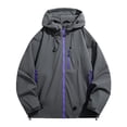 thumbnail image 2 of Hiking Jackets for Men 2025 Lightweight Casual Long Sleeve Zip Up Hooded Jacket with Pockets Outerwear Coat, 2 of 4