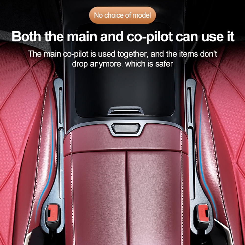 2PCS Car Seat Gap Filler Organizer, Car Seat Gap Organizer to Block Falling of Essential Items, Car Side Seat Gap Filler for Car, Universal Car Gap Filler for Cars, SUVs & Trucks - BEIGE