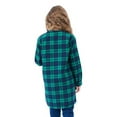 thumbnail image 5 of GYRATEDREAM Toddler Baby Girls Mid-length Plaid Shirt Jacket Kids Flannel Long Sleeve Lapel Button down Warm Shirt Coat Top with Pockets Children Fall Winter Thicken Outwear Clothes for 3-14 Years, 5 of 6