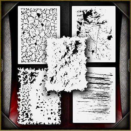 Grunge Set AirSick Airbrush Stencil Template$$Art & Craft