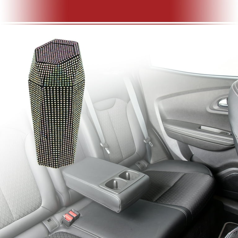 BELOMI Car Foldable Trash Can, Bling Rhinestone Crystal Auto Hanging Waterproof Leakproof Garbage Bin, Vehicle Waste Basket Dustbin, Multipurpose Car Organizer Accessories For SUV Truck RV (Pink